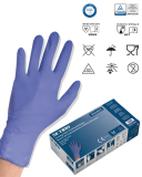 SETINO Jednorázové nitrilové vyšetřovací rukavice modré síla 100 ks M